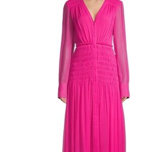 Elegant Pink Midi Dress